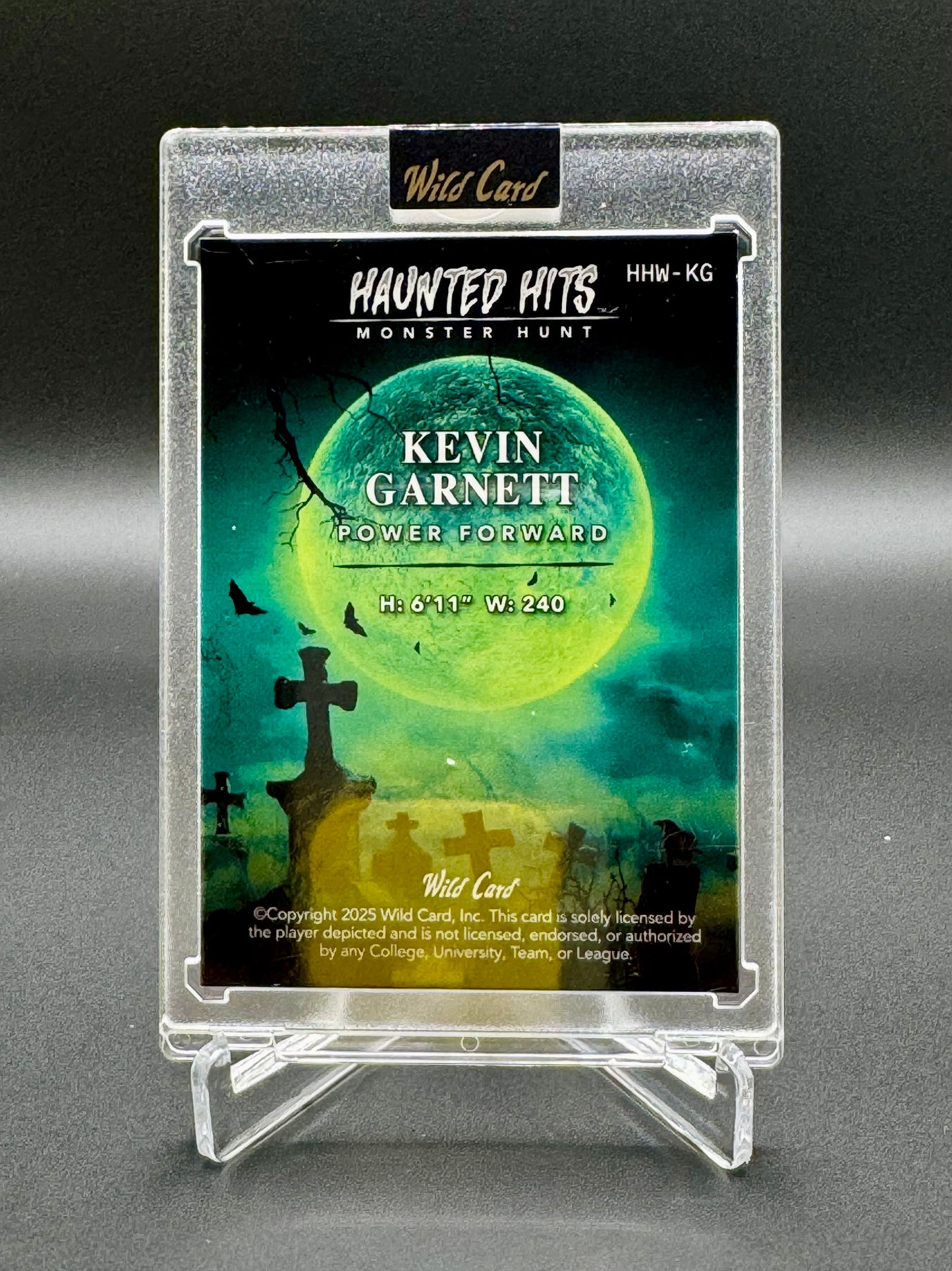 2025 Wild Card Football Kevin Garnett HHW-KG Haunted Hits Monster Hunt /3 Raw Encased
