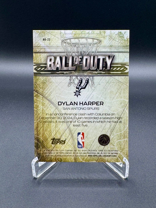 2025-2026 Topps Chrome Basketball Dylan Harper RC #BD-22 Magenta Refractor /399 Raw