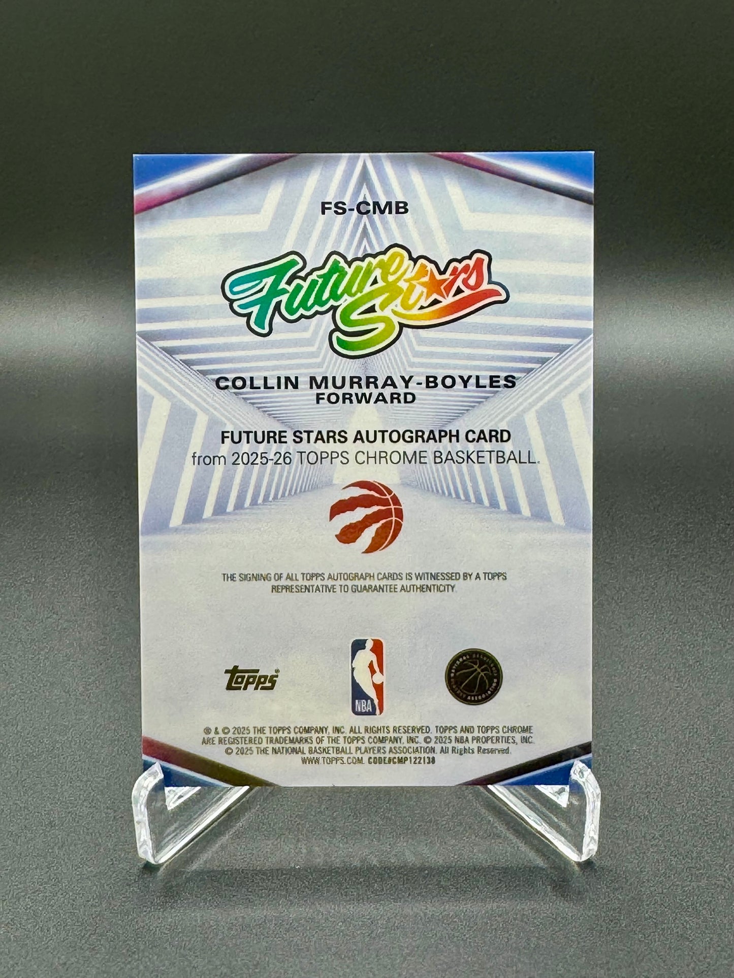 2024-2025 Topps Chrome Basketball Collin Murray-Boyles RC #FS-CMB Futre Stars Auto Raw