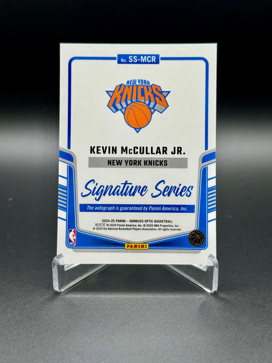 2024-2025 Panini Panini Donruss Optic Kevin McCullar Jr #SS-MCR Signature Series Raw