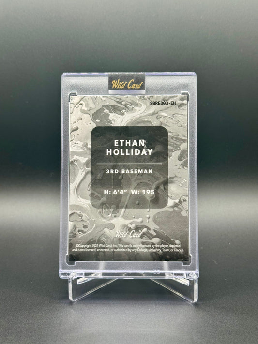 2024 Wild Card Splat Baseball Ethan Holiday PRC #SBRED03-EH /3 Raw Encased