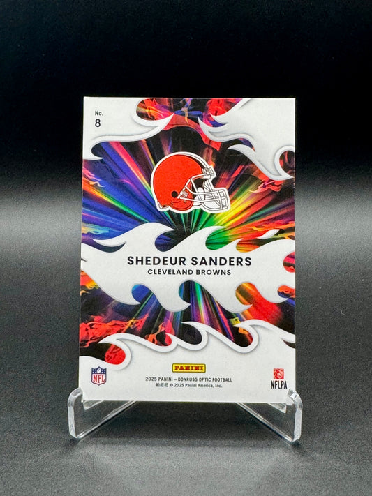 2025 Panini Donruss Optic Football Shedeur Sanders RC #8 Light It Up Raw