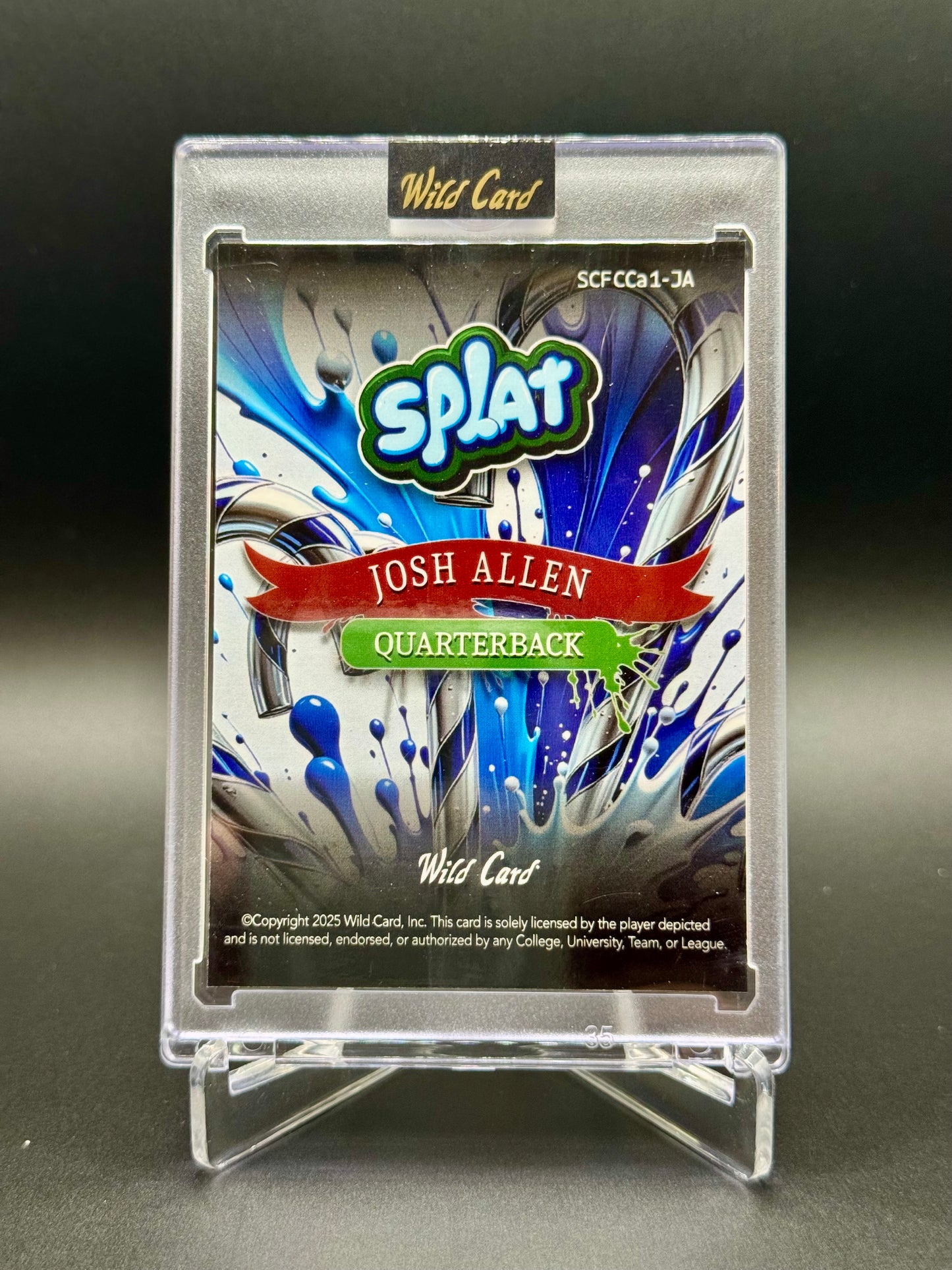 2025 Wild Card Splat Josh Allen #SCFCCa1-JA Holiday 4/5 Raw Encased