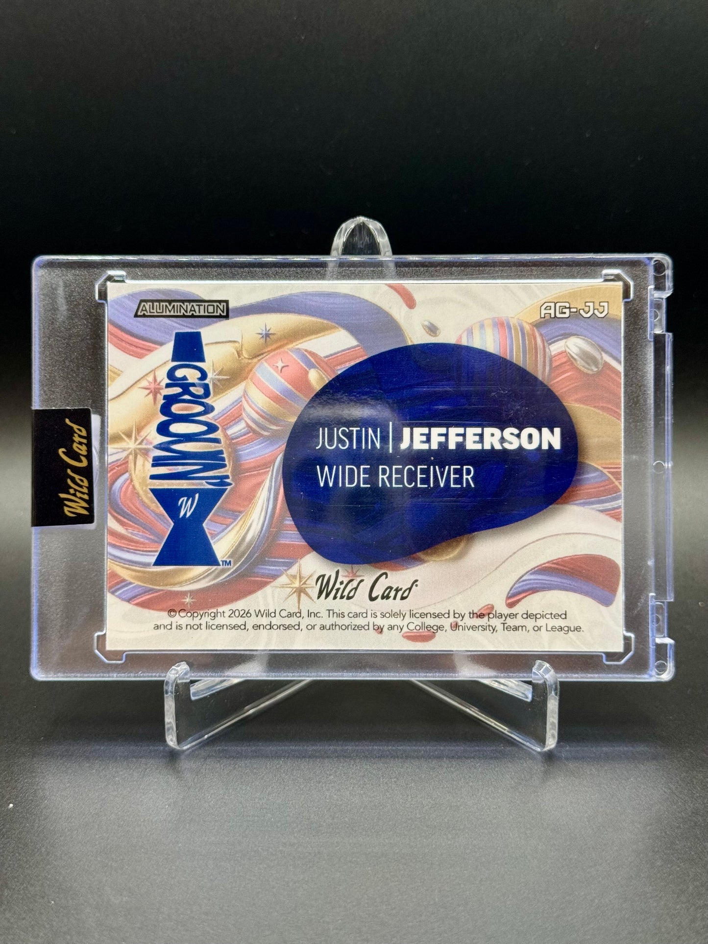 2026 Wild Card Alumination Justin Jefferson #AG-JJ Groovin' 3/5 Raw Encased