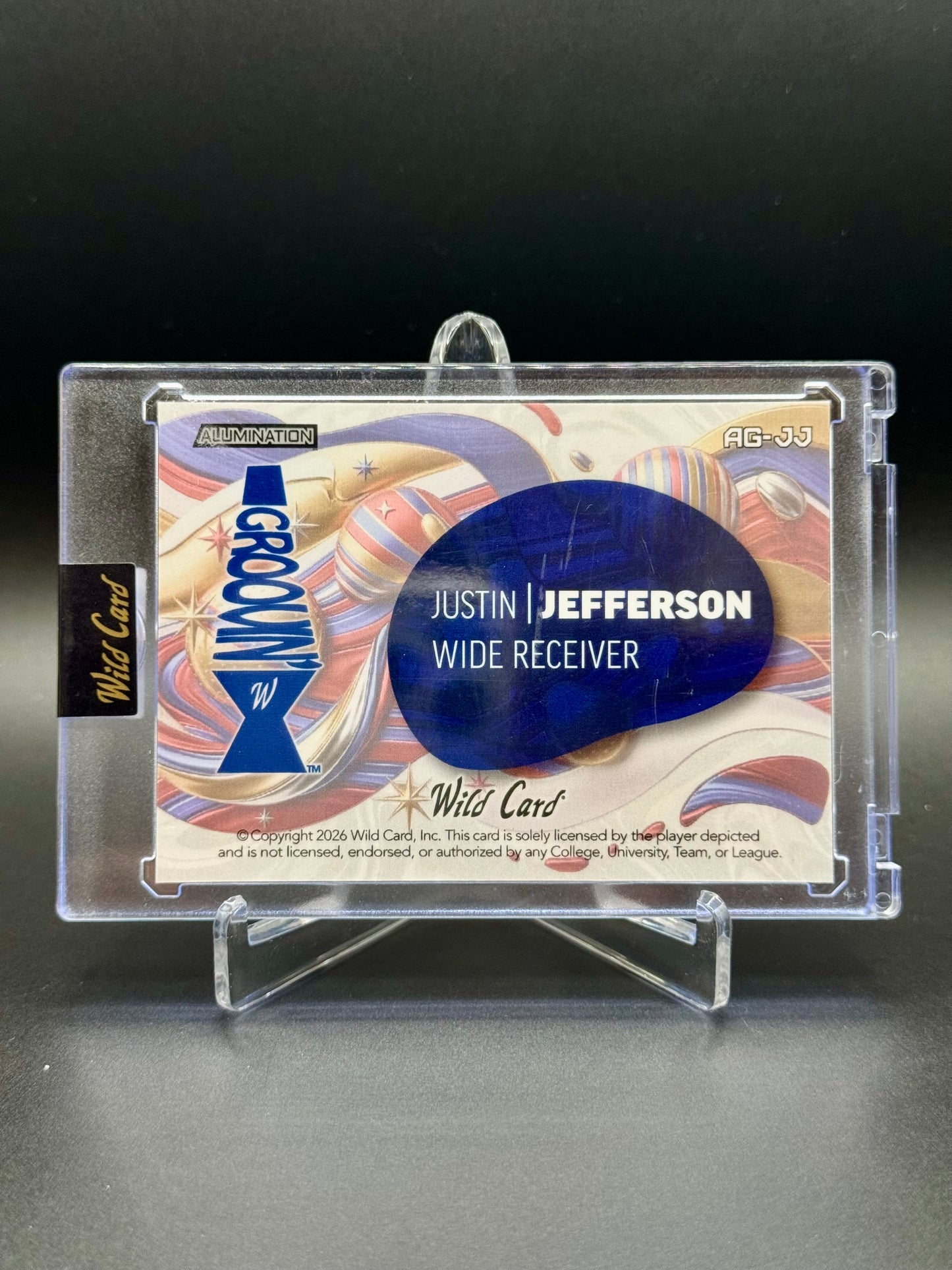 2026 Wild Card Alumination Justin Jefferson #AG-JJ Groovin' /4 Raw Encased