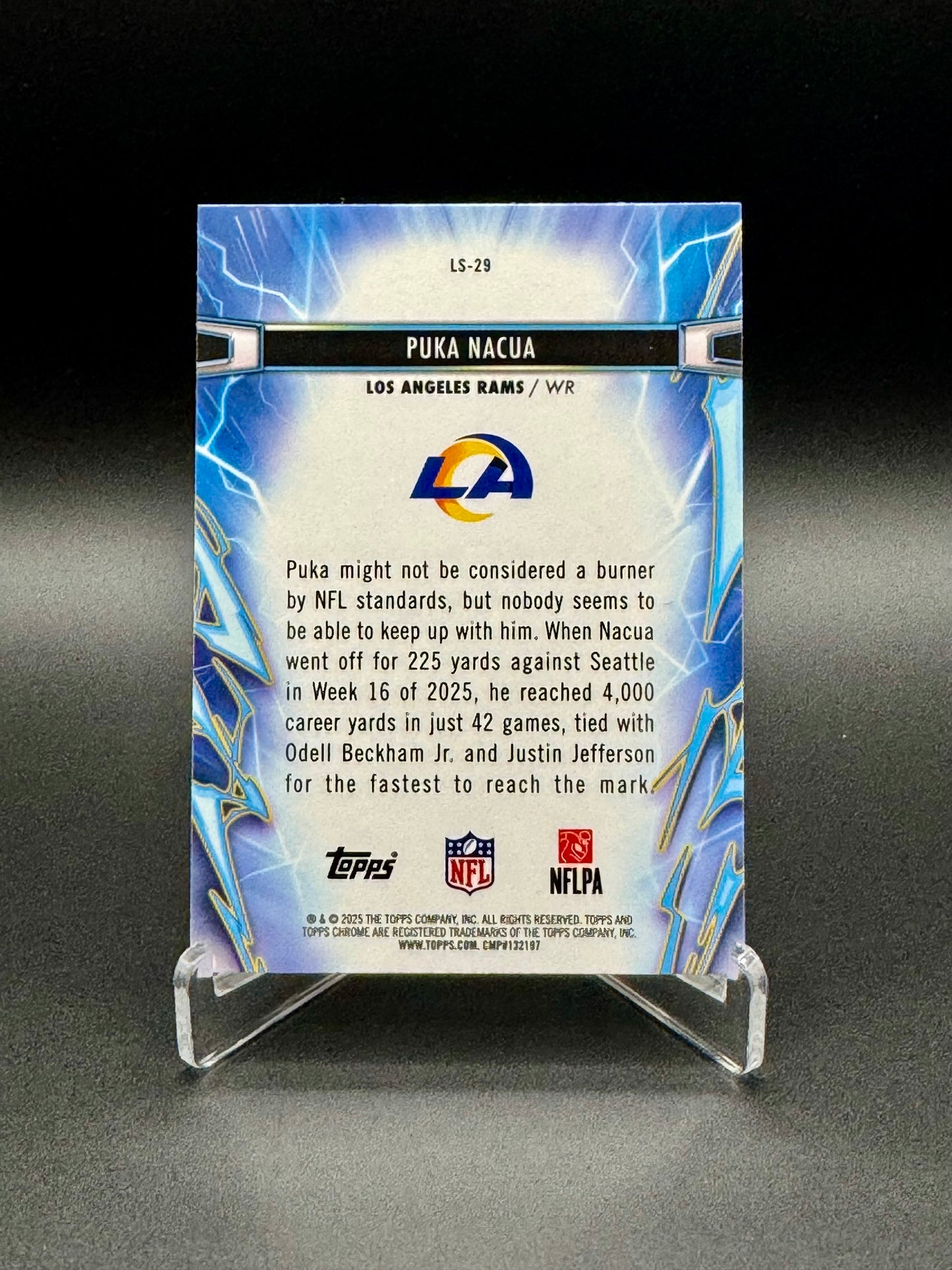 2025 Topps Chrome Football Puka Nacua #LS-29 Light Speed Raw
