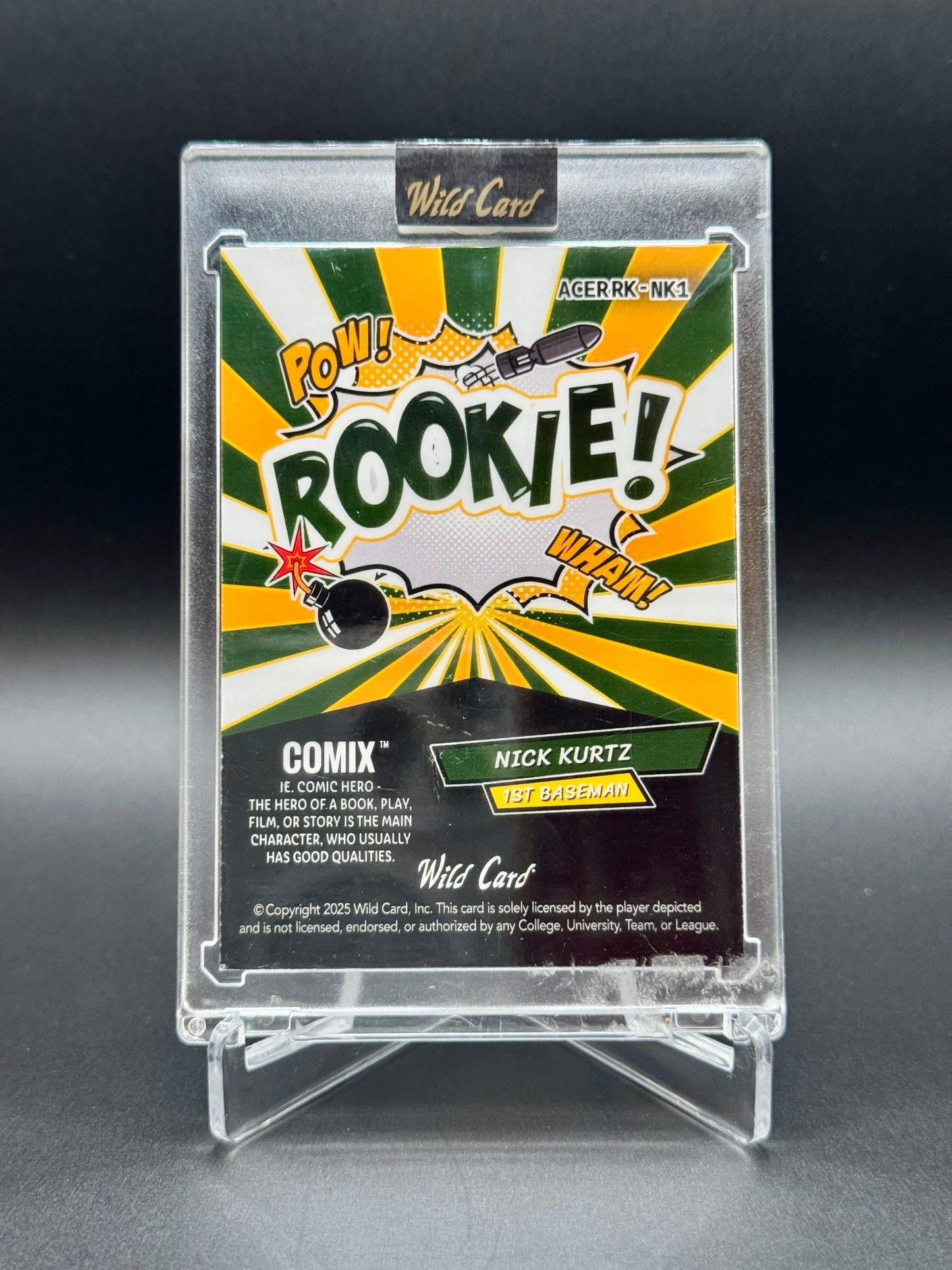 2025 Wild Card Comix Baseball Nick Kurtz RC #ACERRK-NK1 Epic Rookies /4 Raw Encased