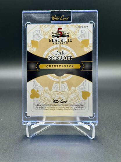 2026 Wild Card Football Dak Prescott Five Card Draw Stacked Deck Black Tie Edition /5 Raw Encased
