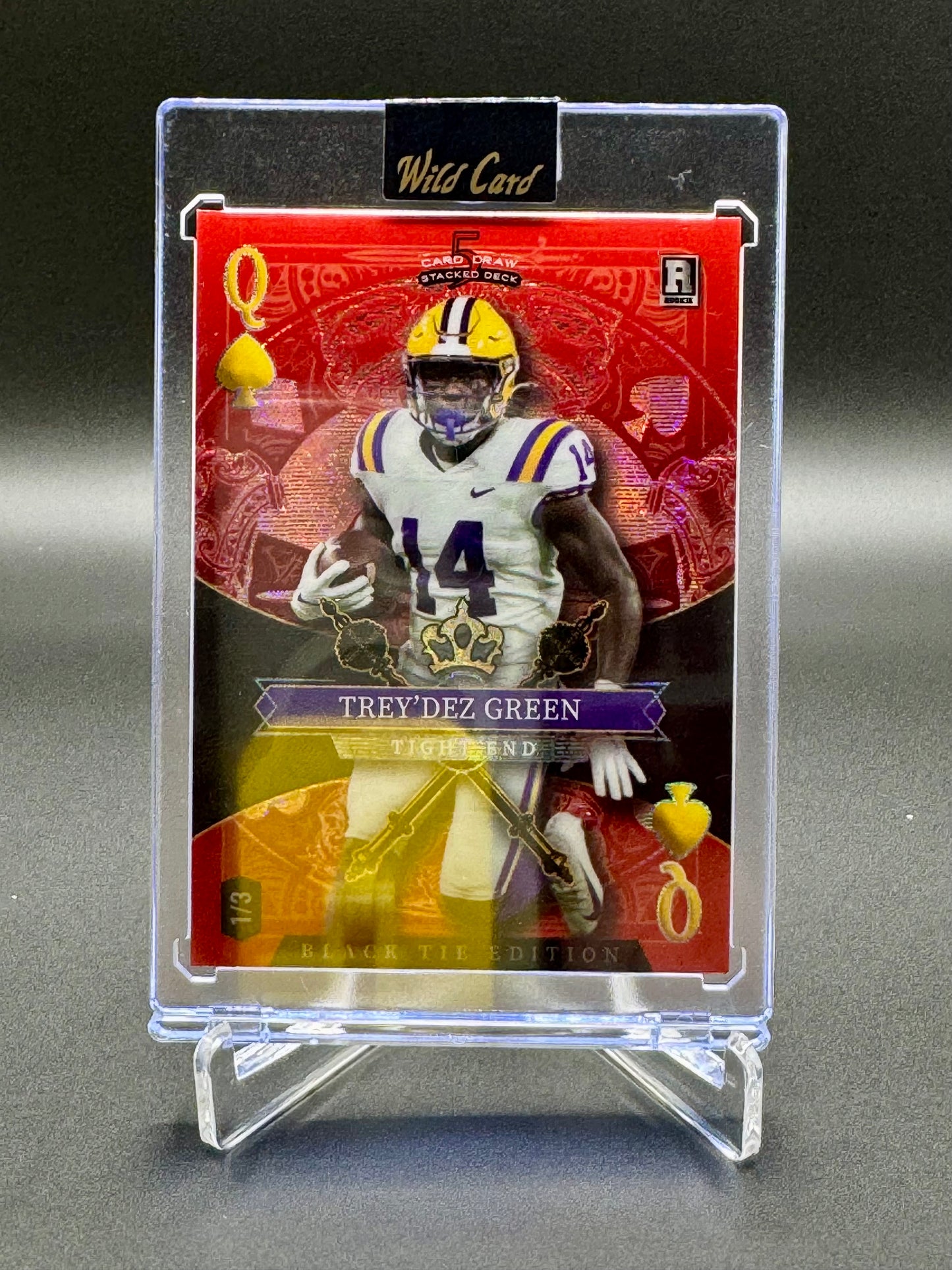 2026 Wild Card Football Trey'Dez Green SDPS-TGN Five Card Draw Stacked Deck Black Tie Edition /3 Raw Encased