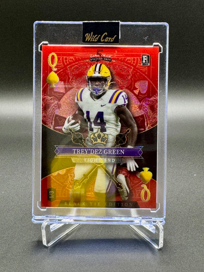 2026 Wild Card Football Trey'Dez Green SDPS-TGN Five Card Draw Stacked Deck Black Tie Edition /3 Raw Encased