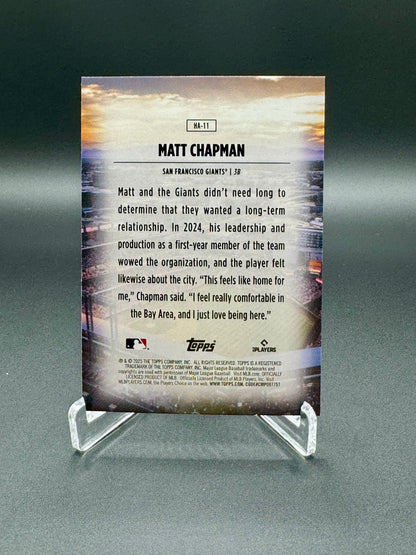 2025 Topps Series-1 Baseball Matt Chapman HA-11 Home Field Advantage SP Raw