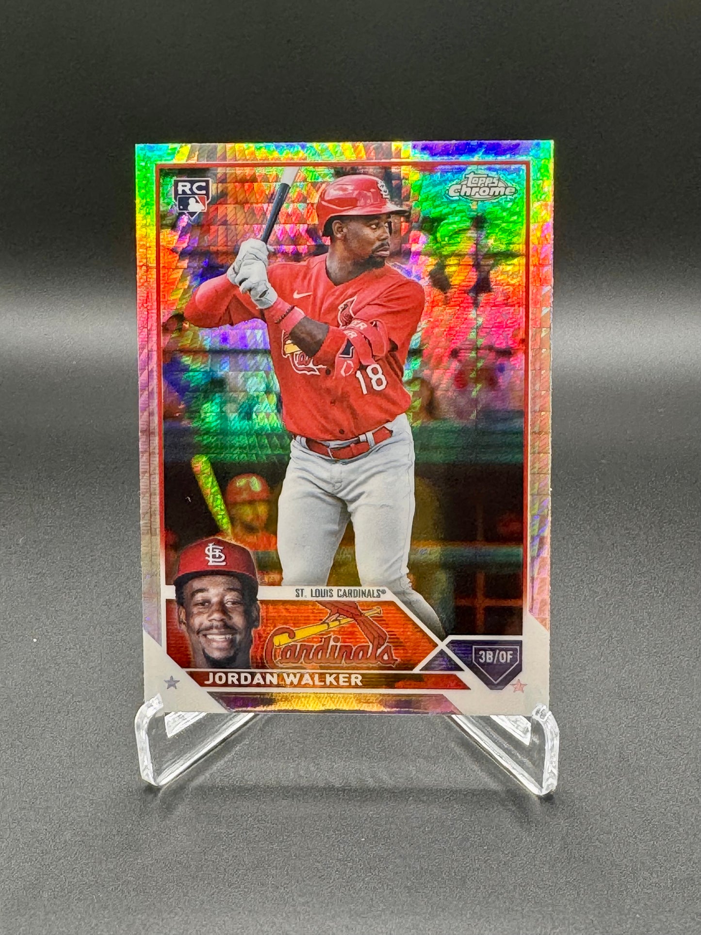 2023 Topps Chrome Baseball Jordan Walker RC #209 Prizm Refractor Raw