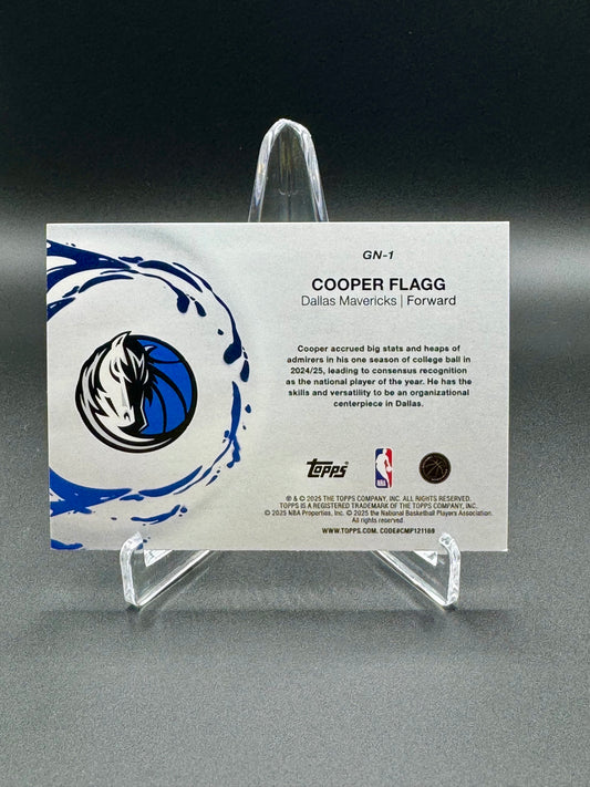 2025-2026 Topps Chrome Basketball Cooper Flagg RC #GN-1 Generation Now Raw