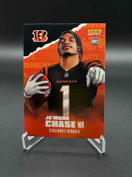 2021 Panini Instant Football Ja'Marr Chase RC #IS-JC Illustration Series SSP /4102 Raw