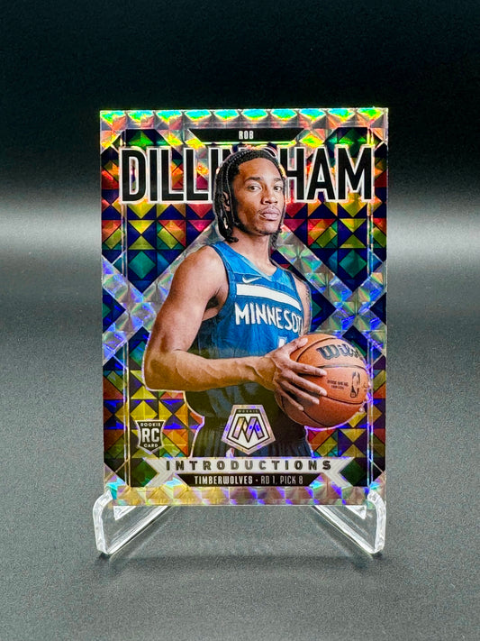 2024-2025 Panini Mosaic Basketball Rob Dillingham RC #12 Introductions Silver Raw