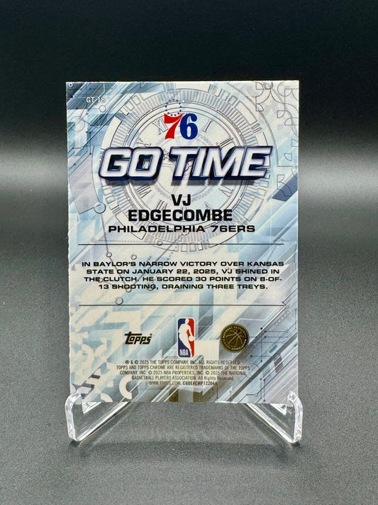 2025-2026 Topps Chrome Basketball VJ Edgecombe RC #GT-18 Go Time Raw