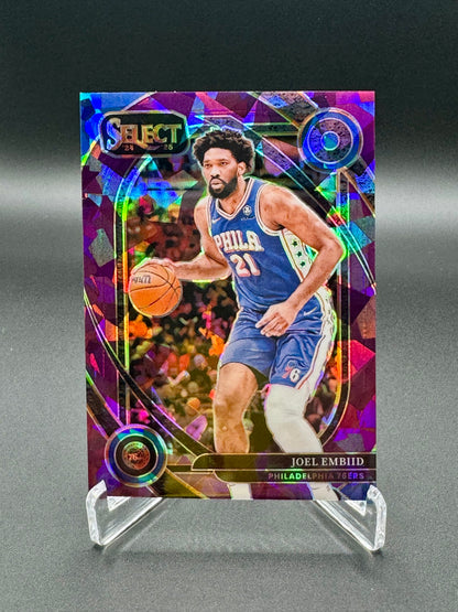 2024-2025 Panini Select Joel Embid #236 Purple Cracked Ice /99 Raw