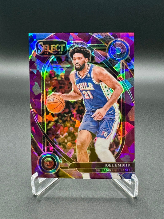 2024-2025 Panini Select Joel Embid #236 Purple Cracked Ice /99 Raw