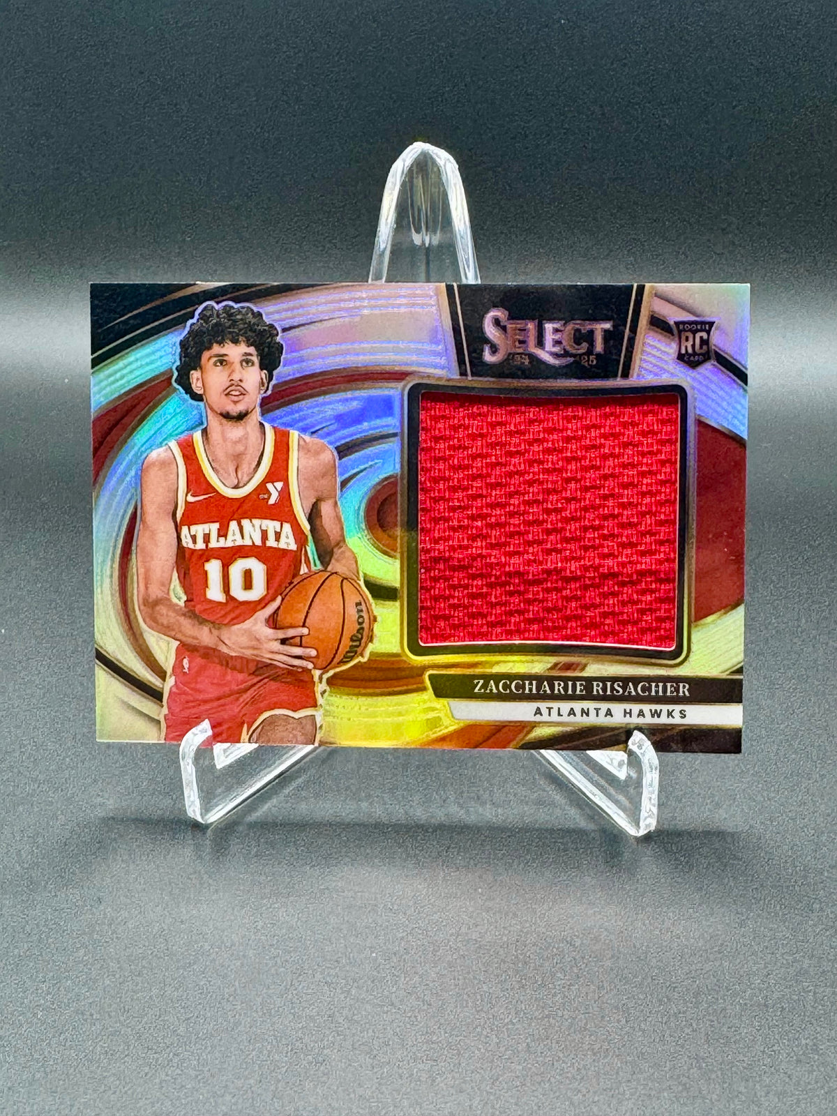 2024-2025 Panini Select Zaccharie Risacher RC #JRS-ZAC Jumbo Patch Raw