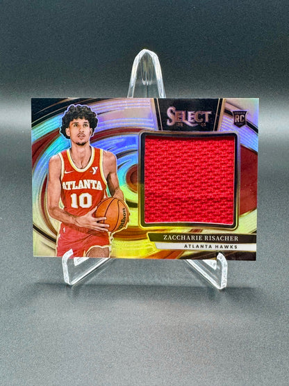 2024-2025 Panini Select Zaccharie Risacher RC #JRS-ZAC Jumbo Patch Raw
