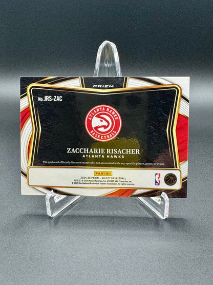 2024-2025 Panini Select Zaccharie Risacher RC #JRS-ZAC Jumbo Patch Raw