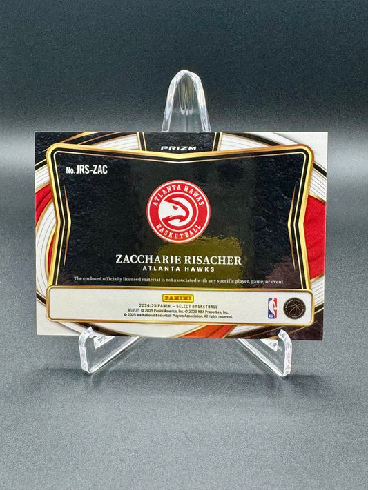 2024-2025 Panini Select Zaccharie Risacher RC #JRS-ZAC Jumbo Patch Raw