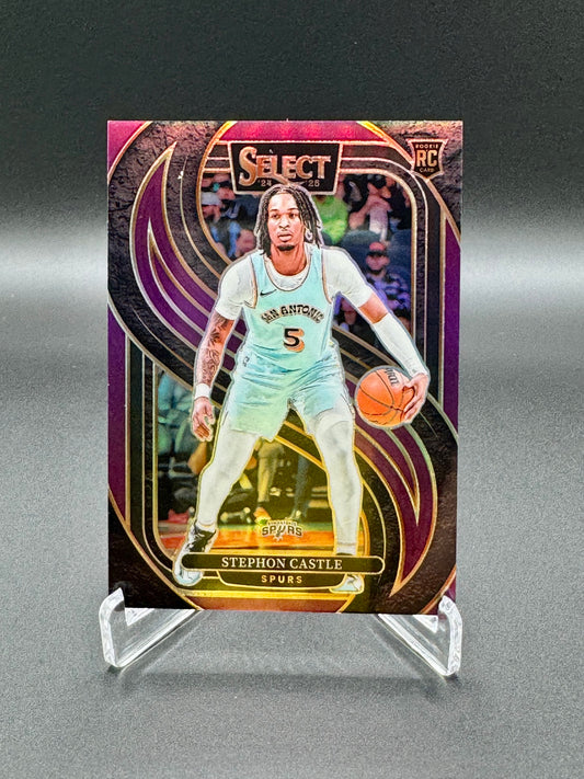2024-2025 Panini Select Stephon Castle RC #175 Premier Level Purple Prizm /99 Raw
