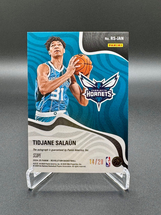 2024-2025 Panini Revolution Basketball Tidjane Salaün RC #RS-JAN Scope Auto /20 Raw