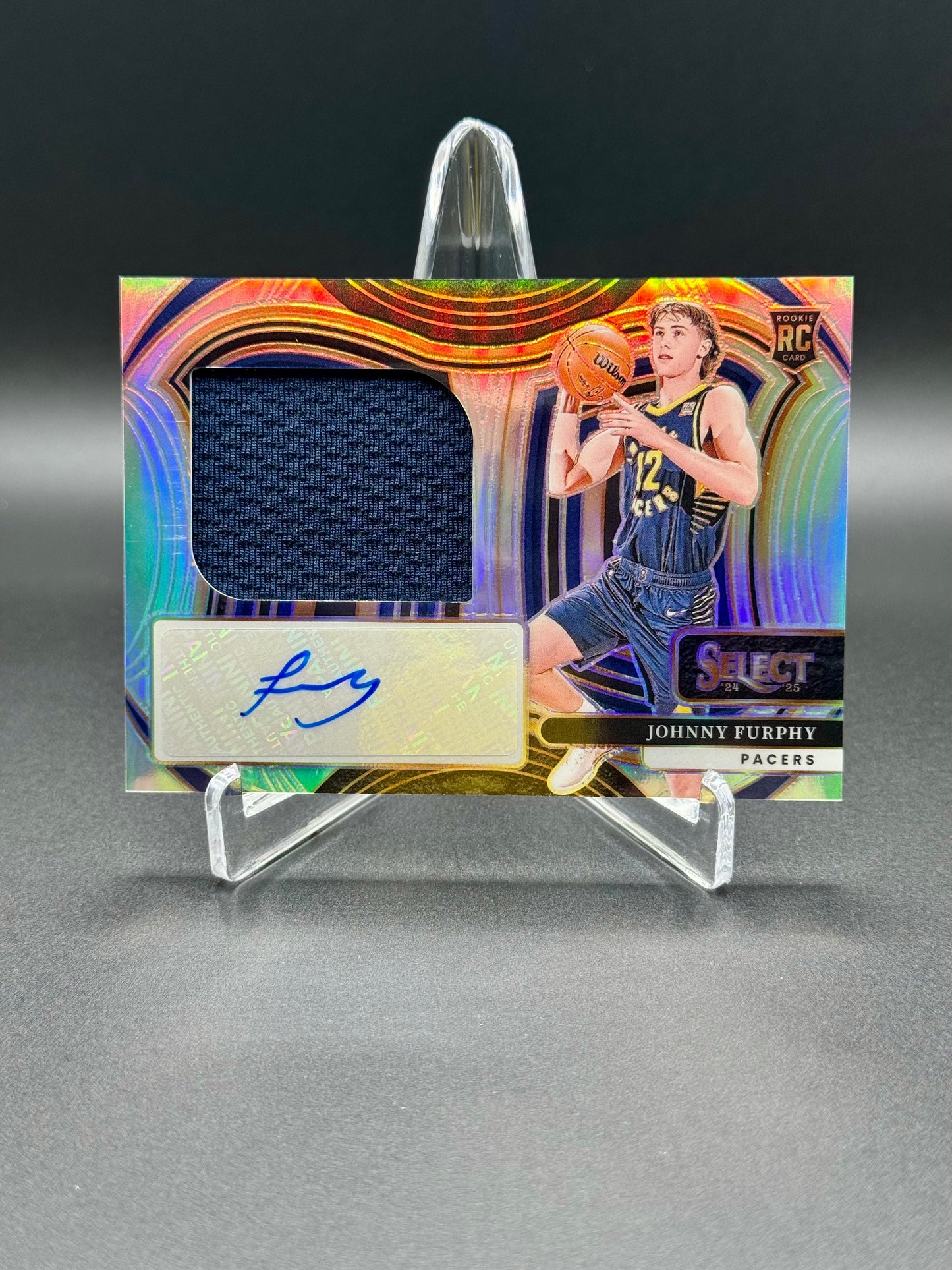 2024-2025 Panini Select Basketball Johnny Furphy RC #JRS-FUR Jumbo Rookie Signature Swatches /99