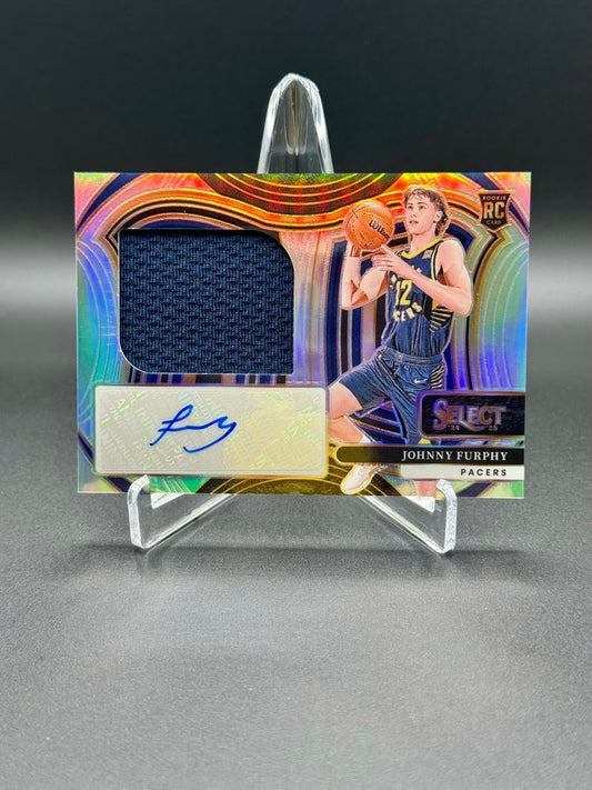 2024-2025 Panini Select Basketball Johnny Furphy RC #JRS-FUR Jumbo Rookie Signature Swatches /99