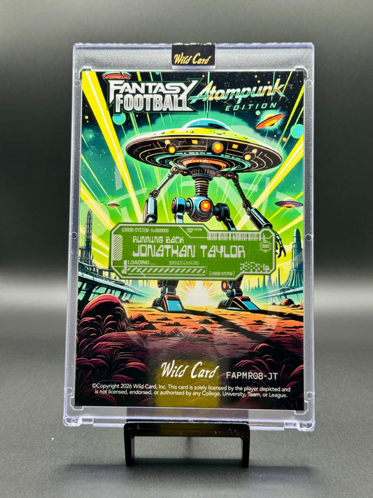 2026 Wild Card Football Jonathan Taylor FAPMR08-JT Fantasy Football Atompunk Mammoth 1/1 Raw Encased