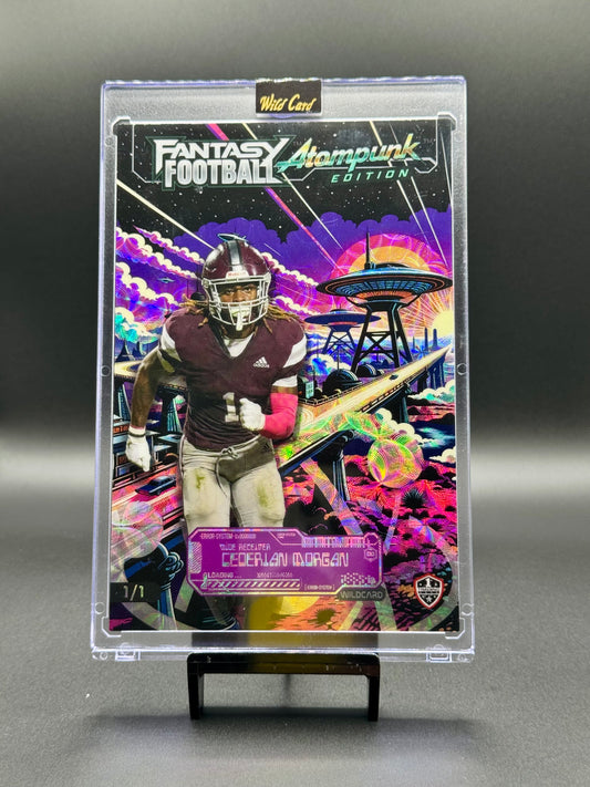2026 Wild Card Football Cederian Morgan Fantasy Football Atompunk Mammoth 1/1 Raw Encased