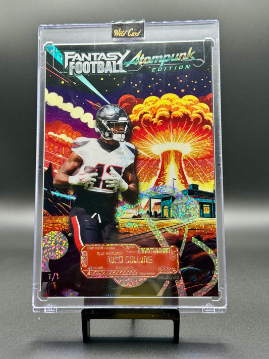 2026 Wild Card Football Nico Collins FAPMM05-NC Fantasy Football Atompunk Mammoth 1/1 Raw Encased