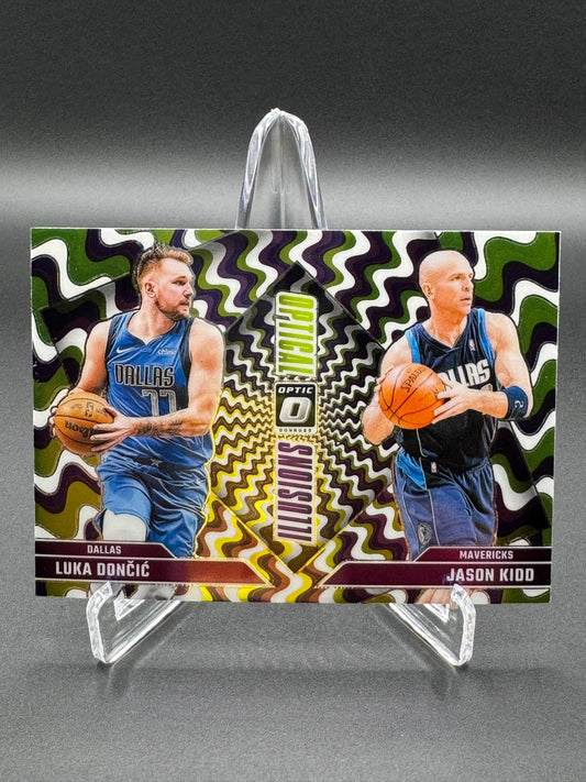2024-2025 Panini Donruss Optic Basketball Luka Dončić #1 Optical Illusions Purple Raw