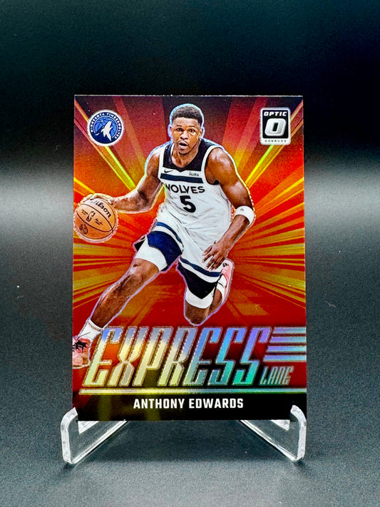 2024-2025 Panini Donruss Optic Basketball Anthony Edwards #7 Express Lane Raw