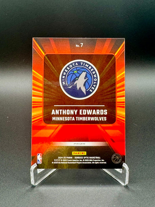 2024-2025 Panini Donruss Optic Basketball Anthony Edwards #7 Express Lane Raw