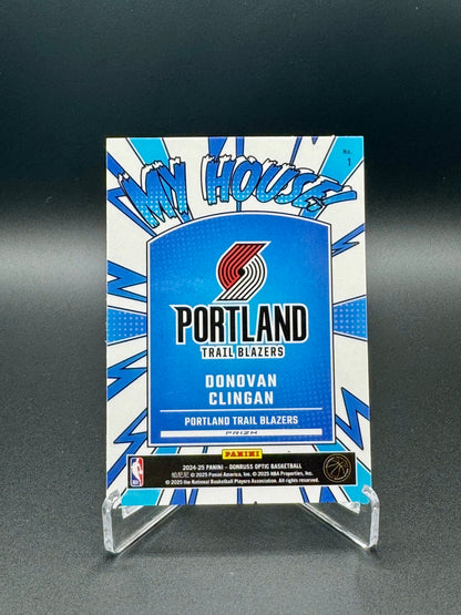 2024-2025 Panini Donruss Optic Basketball Donovan Clingan RC #1 My House Halo Raw