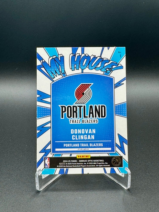 2024-2025 Panini Donruss Optic Basketball Donovan Clingan RC #1 My House Halo Raw