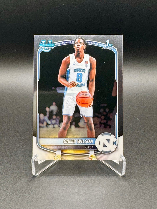 2025 Topps Bowman Chrome Basketball Caleb Wilson #BCP-83 First Raw