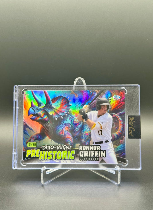 2024 Wild Card Alumination Baseball Konnor Griffin PRC #PHTRI2-KG Dino-Might Prehistoric /15 Raw Encased