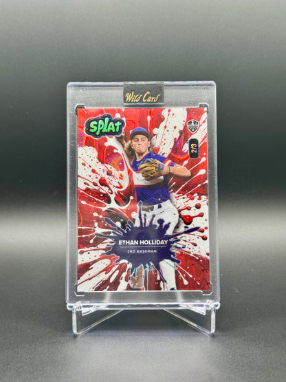 2024 Wild Card Splat Baseball Ethan Holiday PRC #SBRED03-EH /3 Raw Encased