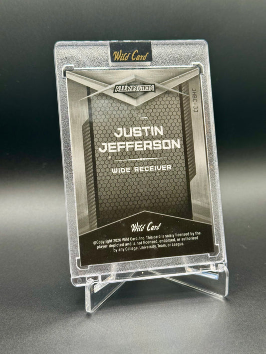2026 Wild Card Alumination Football Justin Jefferson #JHBC-JJ Just The Hits /18 Raw Encased