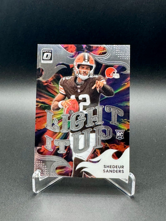2025 Panini Donruss Optic Football Shedeur Sanders RC #8 Light It Up Raw