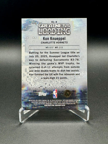 2025-26 Bowman Chrome Basketball Kon Knueppel RC #GL-4 Greatness Loading Raw