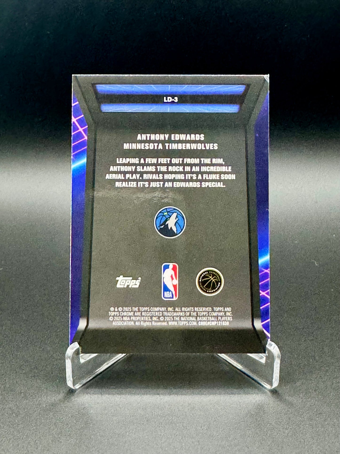 2025-2026 Topps Chrome Basketball Anthony Edwards LD-3 Loading Raw
