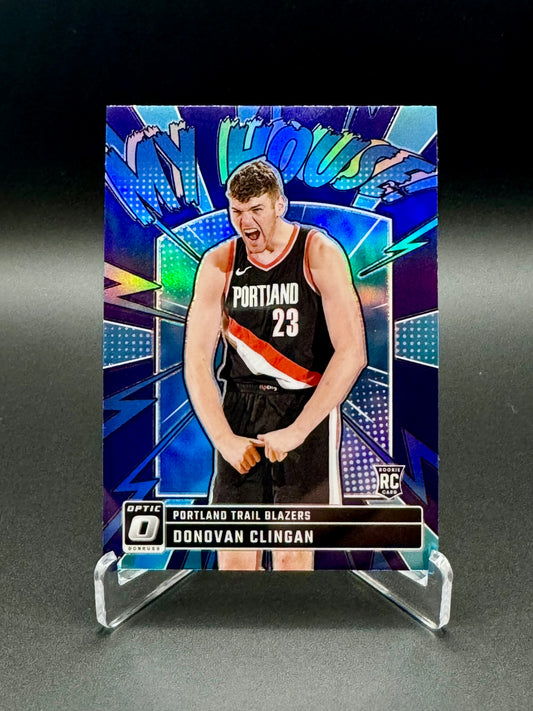 2024-2025 Panini Donruss Optic Basketball Donovan Clingan RC #1 My House Purple Raw