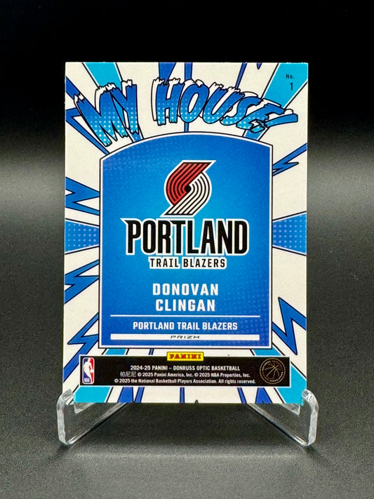 2024-2025 Panini Donruss Optic Basketball Donovan Clingan RC #1 My House Purple Raw