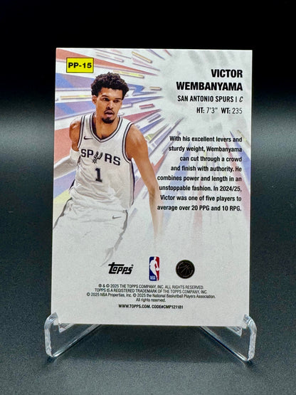 2025-2026 Topps Chrome Basketball Victor Wembanyama #PP-15 Power Players Raw
