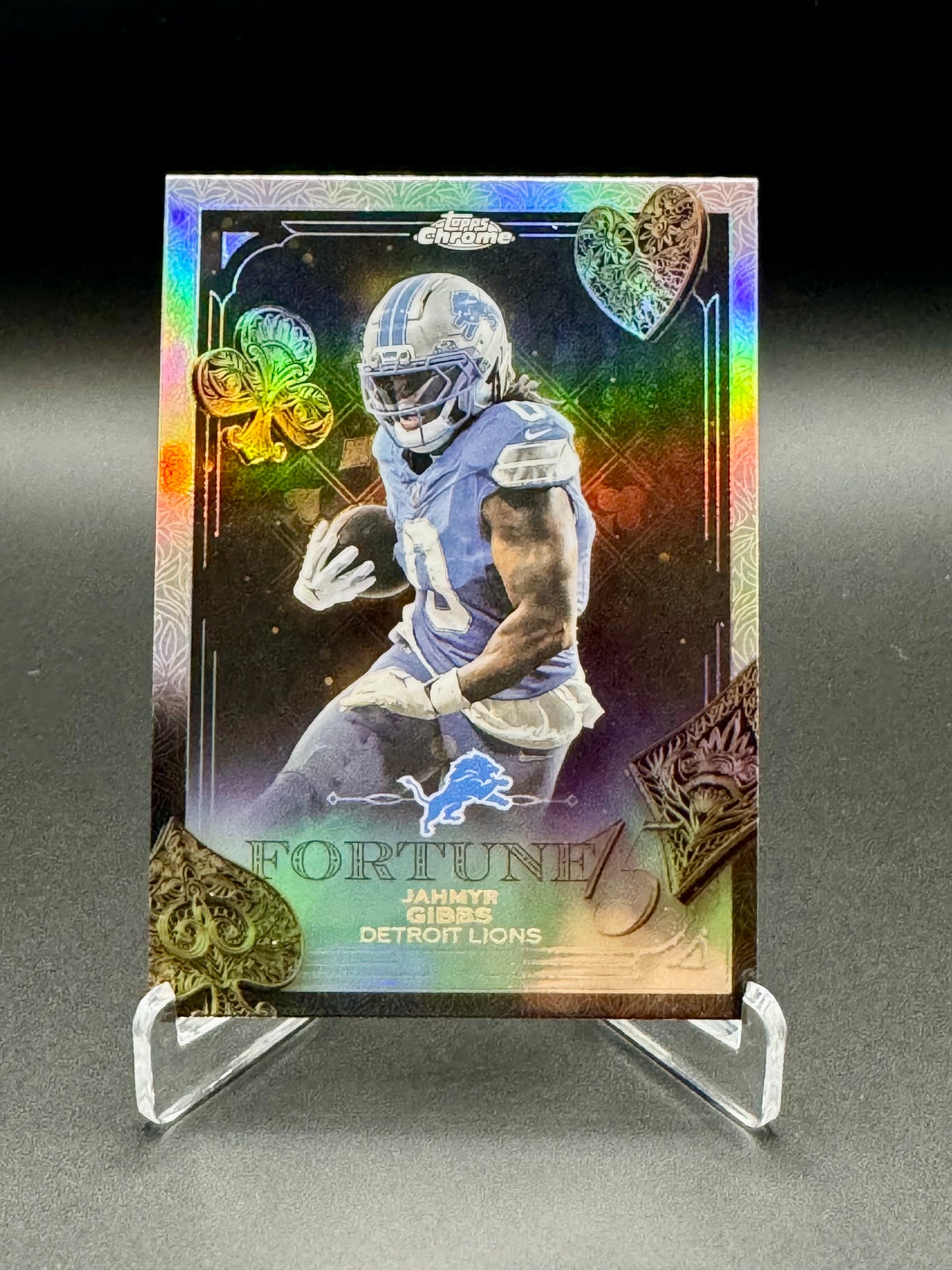 2025 Topps Chrome Jahmyr Gibbs #F15-12 Fortune 15 Refractor Raw