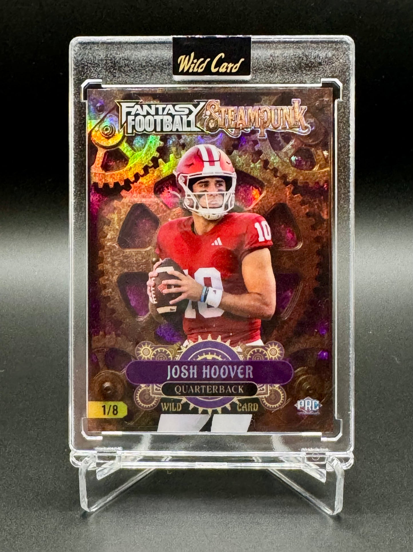 2026 Wild Card Fantasy Football Josh Hoover RC  #FSPPU05-JH Steampunk /8 Raw Encased